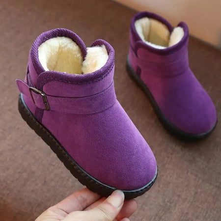 Child Plush Thicker Sole Boys Girls Snow Boots Shoes Autumn Winter Warm Fashion Children Boys Students Snow Boots Kids Boots