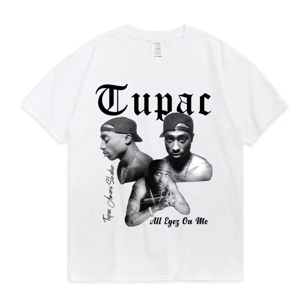 Rapper Tupac 2Pac Graphic T Shirt Fashion High Quality Short
