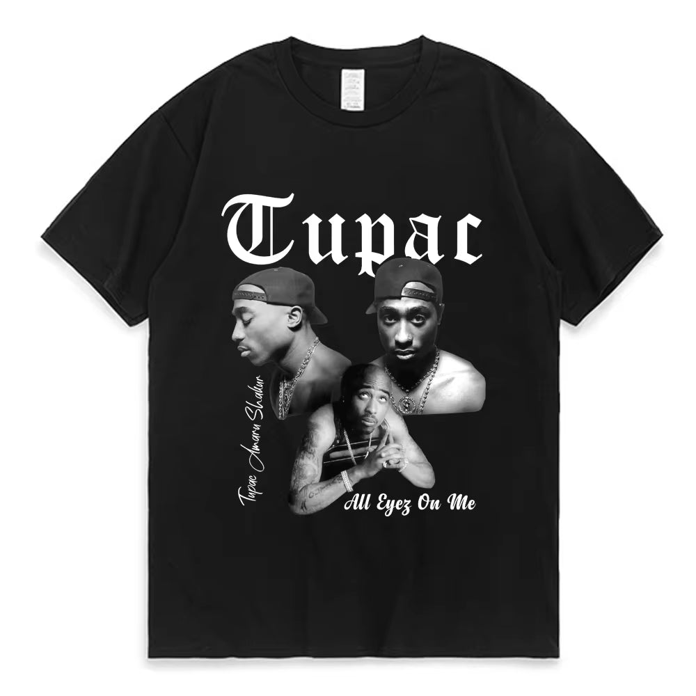 Rapper Tupac 2Pac Graphic T Shirt Fashion High Quality Short
