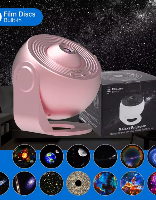 Load image into Gallery viewer, Night Light Galaxy Projector Starry Sky Projector 360° Rotate Planetarium Lamp for Kids Bedroom Valentines Day Gift Wedding Deco
