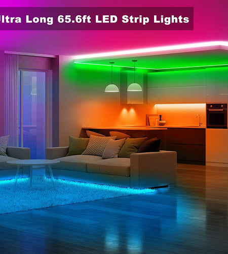 LED Strip Lights 65.6 FT, Led Lights for Bedroom,Color Changing with 44 Keys Remote for Room, Party, Home Decoration…