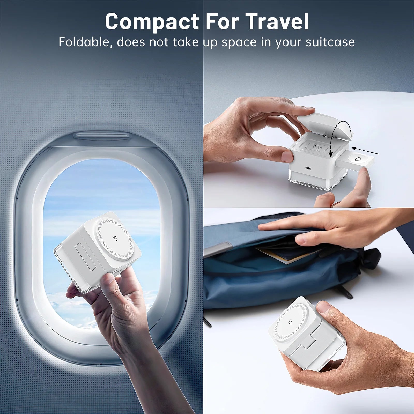 Wireless Charging Station, 3 in 1 Mag-Safe Charger Stand for Multiple Iphone Devices, Magnetic Wireless Charger for Iphone 15/14/13/12/Pro/Pro Max, Iwatch Ultra/Se/9/8/7/6/5/4/3/2, Airpods 2/3, White