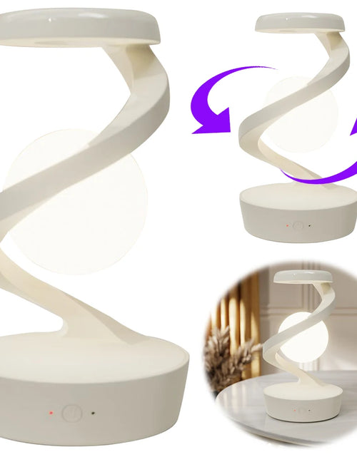 Load image into Gallery viewer, 3D Levitating Ball Lamp with Wireless Phone Charger Creative Table 3D LED Lamp Floating Moon Table Lamp for Bedroom Novelty Gift
