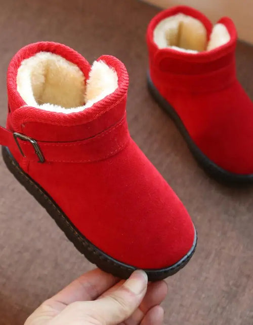 Load image into Gallery viewer, Child Plush Thicker Sole Boys Girls Snow Boots Shoes Autumn Winter Warm Fashion Children Boys Students Snow Boots Kids Boots
