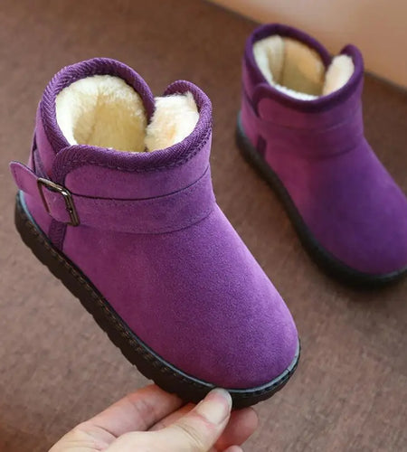 Child Plush Thicker Sole Boys Girls Snow Boots Shoes Autumn Winter Warm Fashion Children Boys Students Snow Boots Kids Boots