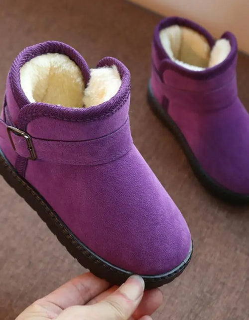 Load image into Gallery viewer, Child Plush Thicker Sole Boys Girls Snow Boots Shoes Autumn Winter Warm Fashion Children Boys Students Snow Boots Kids Boots
