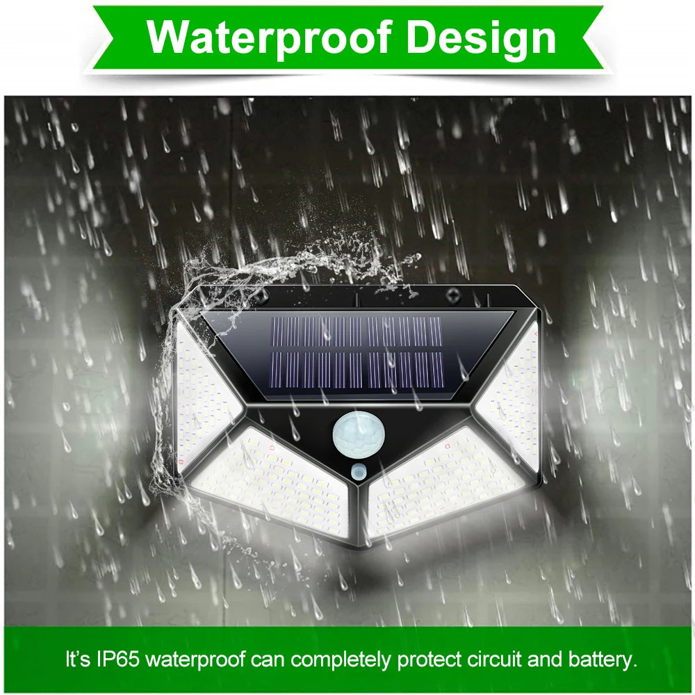 100 LED/180LED Solar Light Outdoor Solar Lamp Sunlight Waterproof PIR Motion Sensor Light for Garden Decoration Yard Solar Light