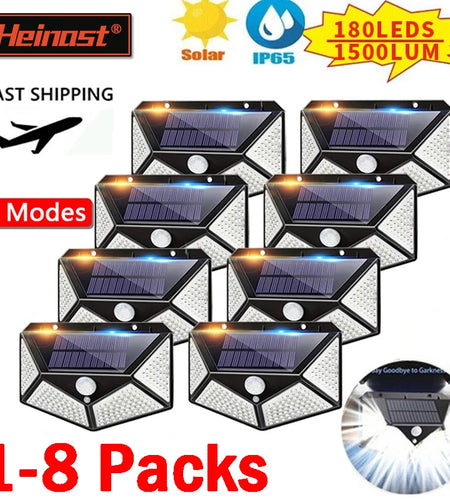 100 LED/180LED Solar Light Outdoor Solar Lamp Sunlight Waterproof PIR Motion Sensor Light for Garden Decoration Yard Solar Light