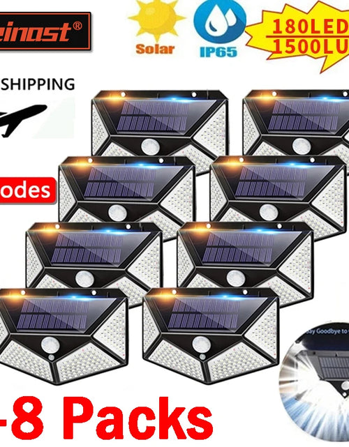 Load image into Gallery viewer, 100 LED/180LED Solar Light Outdoor Solar Lamp Sunlight Waterproof PIR Motion Sensor Light for Garden Decoration Yard Solar Light
