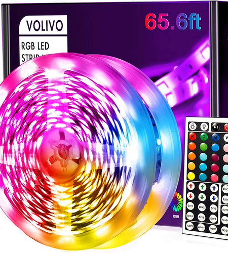 LED Strip Lights 65.6 FT, Led Lights for Bedroom,Color Changing with 44 Keys Remote for Room, Party, Home Decoration…