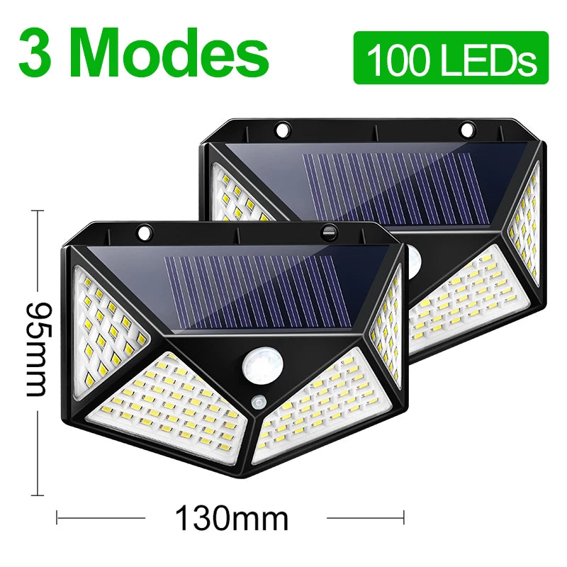 100 LED/180LED Solar Light Outdoor Solar Lamp Sunlight Waterproof PIR Motion Sensor Light for Garden Decoration Yard Solar Light