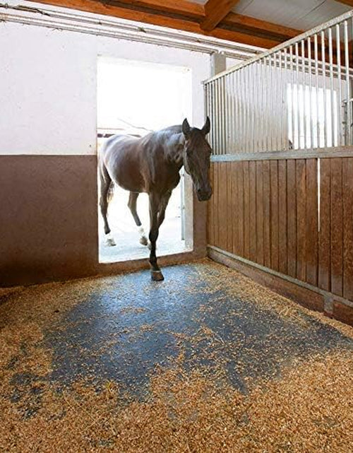 Load image into Gallery viewer, American Floor Tiles - Heavy Duty Stall Tiles - Stable/Horse Tiles - Thick, Durable Rubber Flooring Solid Black 8&#39; X 20&#39; Set 1/2&quot; Thick (40 Tiles Total)
