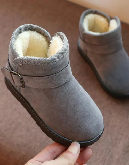 Load image into Gallery viewer, Child Plush Thicker Sole Boys Girls Snow Boots Shoes Autumn Winter Warm Fashion Children Boys Students Snow Boots Kids Boots
