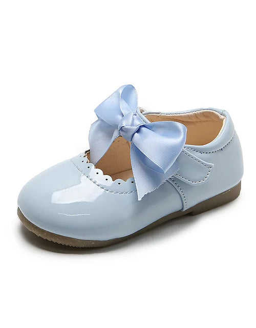 Load image into Gallery viewer, Flower Children Kids Pink White Black Leather Shoes for Little Toddler Baby Girls Slip on Butterfly Dance Princess Shoes New
