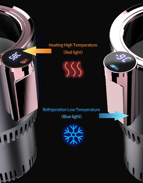 Load image into Gallery viewer, Smart Car 2-In-1 Hot and Cold Cup Drinks Holder Home Fast Refrigeration Cooling/Heating Mini Touch Screen Beverage Mug Drink Can
