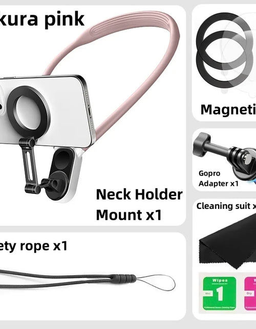 Load image into Gallery viewer, Magnetic Neck Holder Mount Necklace POV for Mobile Phones Smartphones Iphone 11 12 13 14 15 Android Sumsung Accessory
