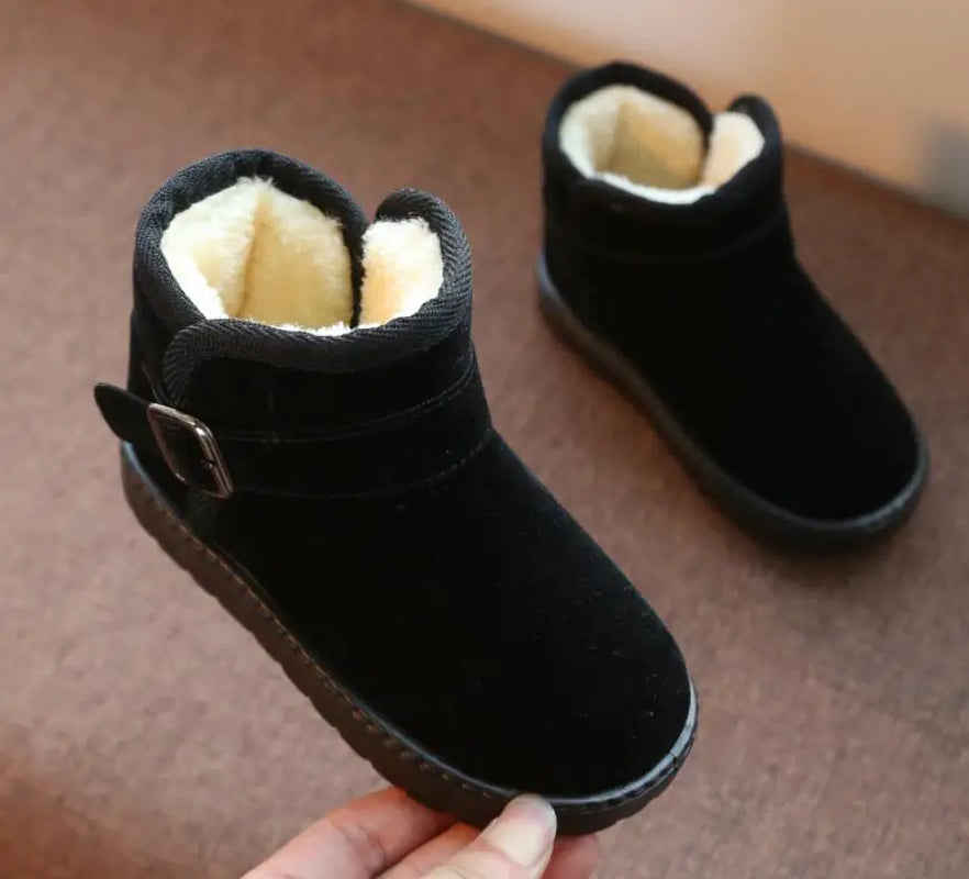 Child Plush Thicker Sole Boys Girls Snow Boots Shoes Autumn Winter Warm Fashion Children Boys Students Snow Boots Kids Boots