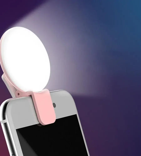 Mobile Phone LED Selfie Ring Light Portable Mini Durable Practical Three Stop Dimming Circle Photography Clip Fill Light