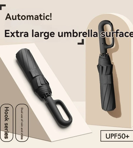 Ring Buckle Design 20 Rib Fully Automatic Umbrella for Men Folding Extra Large Strong Strong WOMEN'S Sunshade Double Umbrella