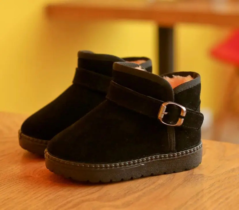 Child Plush Thicker Sole Boys Girls Snow Boots Shoes Autumn Winter Warm Fashion Children Boys Students Snow Boots Kids Boots