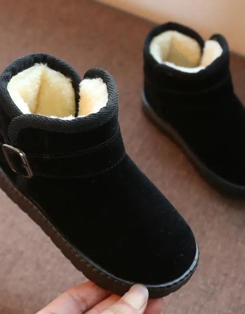 Load image into Gallery viewer, Child Plush Thicker Sole Boys Girls Snow Boots Shoes Autumn Winter Warm Fashion Children Boys Students Snow Boots Kids Boots
