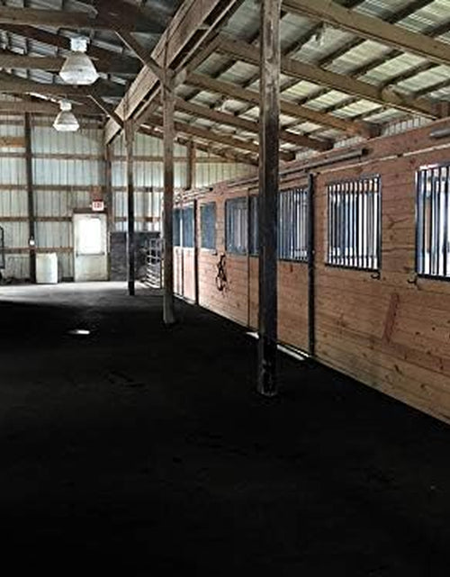 Load image into Gallery viewer, American Floor Tiles - Heavy Duty Stall Tiles - Stable/Horse Tiles - Thick, Durable Rubber Flooring Solid Black 8&#39; X 20&#39; Set 1/2&quot; Thick (40 Tiles Total)
