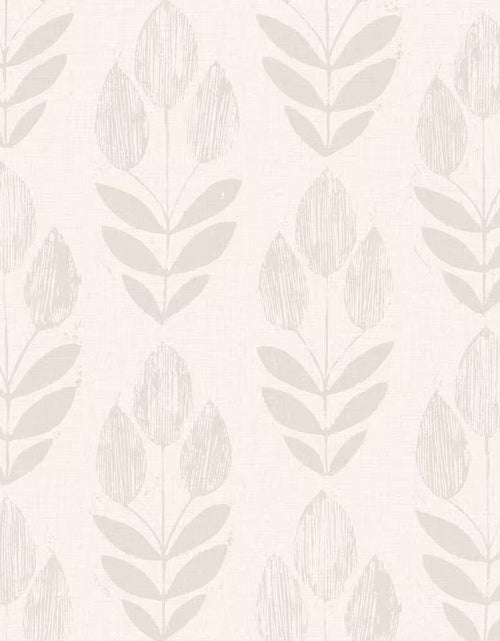 Load image into Gallery viewer, Scandinavian Grey Block Print Tulip Grey Wallpaper Sample
