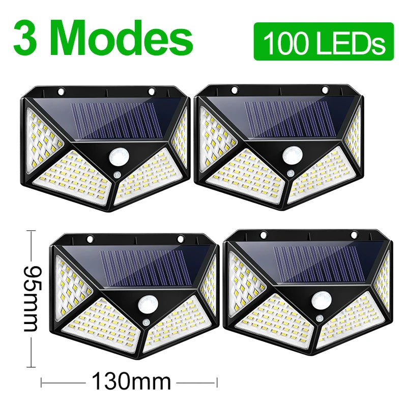 100 LED/180LED Solar Light Outdoor Solar Lamp Sunlight Waterproof PIR Motion Sensor Light for Garden Decoration Yard Solar Light