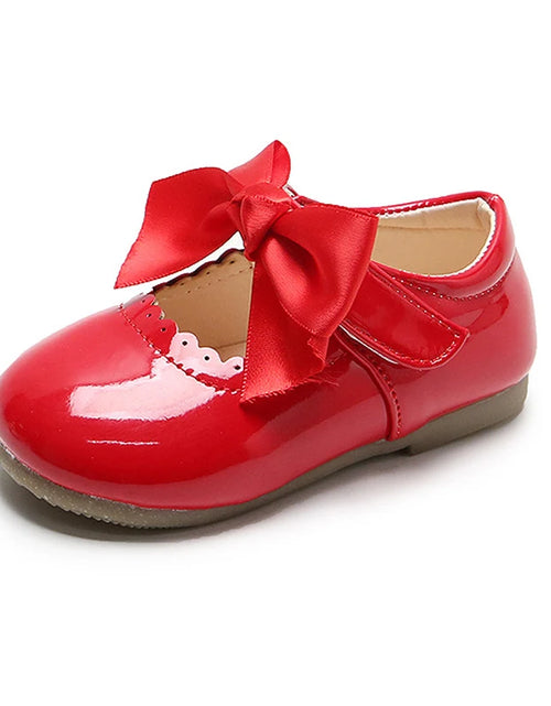 Load image into Gallery viewer, Flower Children Kids Pink White Black Leather Shoes for Little Toddler Baby Girls Slip on Butterfly Dance Princess Shoes New
