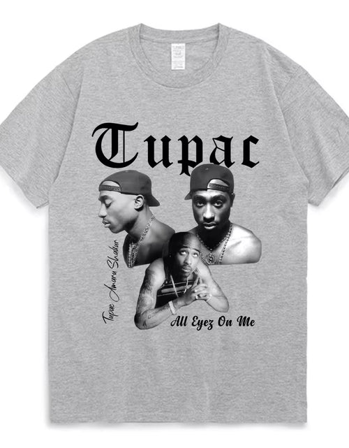 Load image into Gallery viewer, Rapper Tupac 2Pac Graphic T Shirt Fashion High Quality Short Sleeves T-Shirts Oversized Hip Hop Streetwear Men&#39;S Cotton T-Shirt
