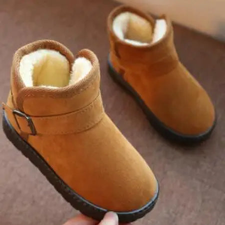 Child Plush Thicker Sole Boys Girls Snow Boots Shoes Autumn Winter Warm Fashion Children Boys Students Snow Boots Kids Boots