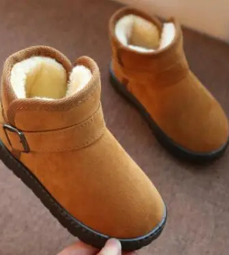 Child Plush Thicker Sole Boys Girls Snow Boots Shoes Autumn Winter Warm Fashion Children Boys Students Snow Boots Kids Boots