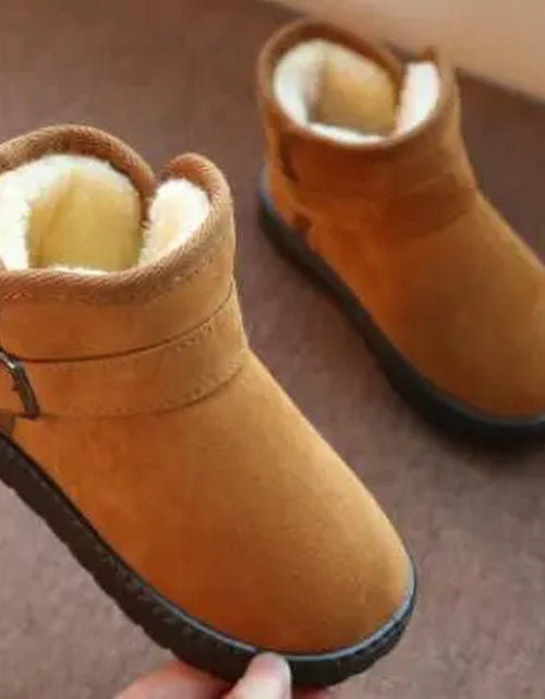 Load image into Gallery viewer, Child Plush Thicker Sole Boys Girls Snow Boots Shoes Autumn Winter Warm Fashion Children Boys Students Snow Boots Kids Boots

