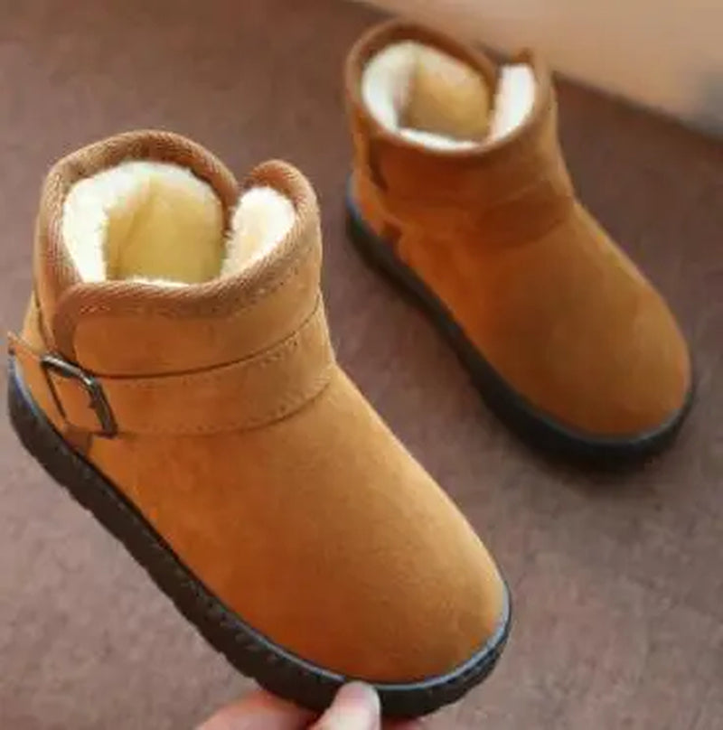 Child Plush Thicker Sole Boys Girls Snow Boots Shoes Autumn Winter Warm Fashion Children Boys Students Snow Boots Kids Boots