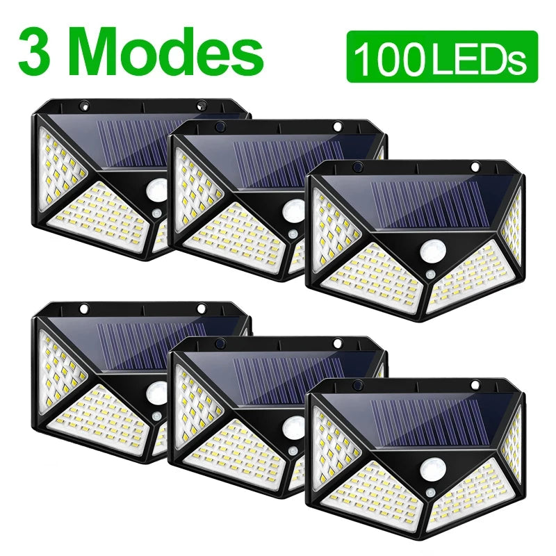 100 LED/180LED Solar Light Outdoor Solar Lamp Sunlight Waterproof PIR Motion Sensor Light for Garden Decoration Yard Solar Light